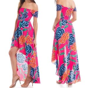 Show Me Your Mumu Willa Floral Hi-low Maxi Dress, size Medium